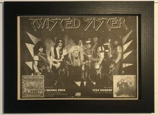 TWISTED SISTER*I Wanna Rock*1984*ORIGINAL*A4*ADVERT*QUALITY*FRAMED*FAST SHIPPING