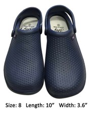 Medical Nursing Womens Ultralite Clogs w/ Heel Strap Non-Slip Shoes Navy 8