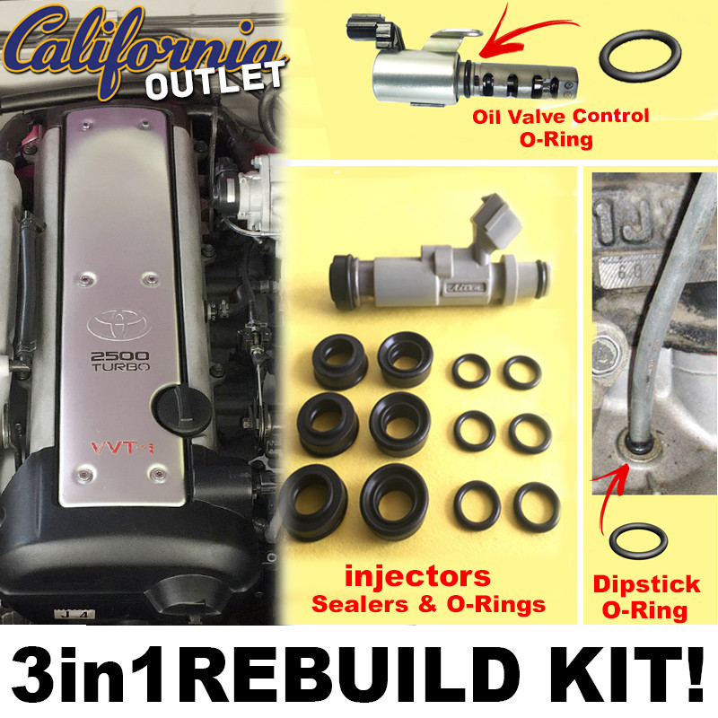 REBUILD KIT 1JZ VVTi Injector Seal Insulator + VVTi Valve & Oil