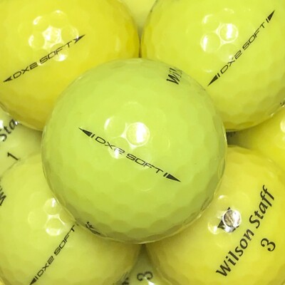 50 GOLFBÄLLE/LAKEBALLS WILSON DX2 SOFT GELB AAAA/AAA OHNE SPIELERMARKIERUNGEN
