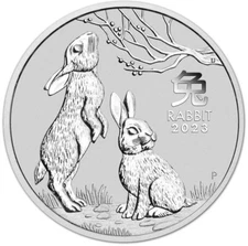 🔥2023 Year of the Rabbit 1/2 oz Australia Lunar Silver BU Collectible Gift🔥