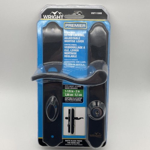 Wright Premier Strom Door Keyed Locking Adjustable Mortise Lever Matte Black NEW eBay
