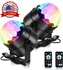 2Pcs Disco Luces LED Para Fiestas Luz Dj De Discoteca Bola Sonido Activado