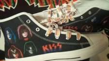 Zapatos de álbum Kiss con cordones y zapatos de álbum en solitario talla 8,5 EE. UU. / 40 Reino Unido - súper geniales coleccionables