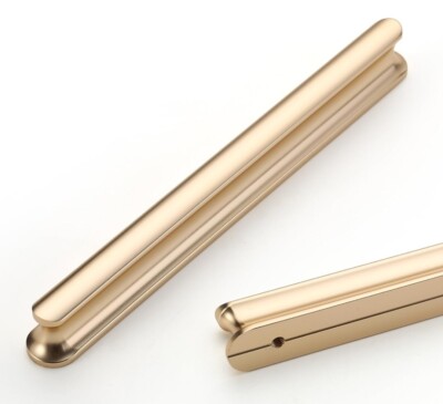 6 Pack  5'' (128mm) Hole Center Brushed Gold Kitchen Cabinet Handles