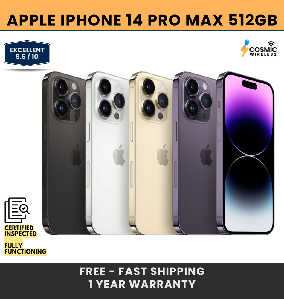 Apple iPhone 14 Pro Max 512GB Unlocked 5G GSM CDMA Excellent Condition
