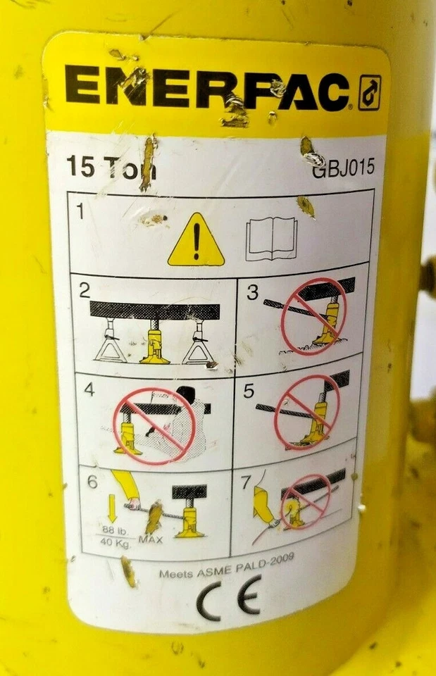 Gato de botella industrial hidráulico Enerpac GBJ015 15 toneladas, 5,91 pulgadas Carrera - PROBADO Foto 4 de 4
