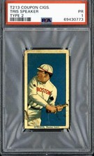 1914 T213 Coupon Cigs. Tris Speaker - PSA 1