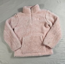 Reebok Girls Sherpa 1/4 Zip Long Sleeve Pullover Jacket, Size M 10/12, Pink Used