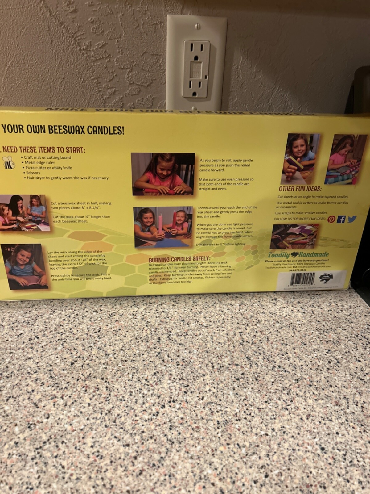 Make Your Own Beeswax Candle Kit - Includes 10 Full Size 100% Beeswax Honeyco...