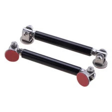 Black Adjustable Front Bumper Splitter Strut Rod Tie Support Bar Spoiler 100mm