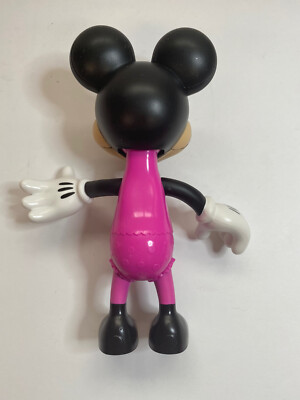 Disney Minnie Mouse roadster racer car w snap-on accessories