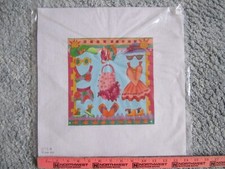 HANDPAINTED NEEDLEPOINT CANVAS-WHIMSICAL BATHING SUITS M50/1173-A-DATED 2001