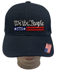 WE THE PEOPLE EST.1776 USA FLAG Adjustable Cap Baseball Hats LOT 1-12pc
