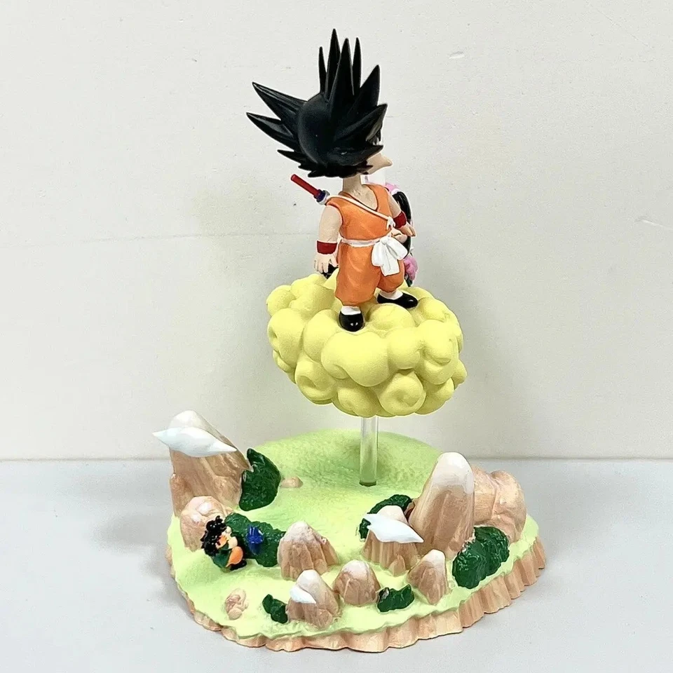 ☁️ Figurine Son Goku et Chichi Dragon Ball Z Nuage avec Socle 10 cm Statue - Photo 4/4