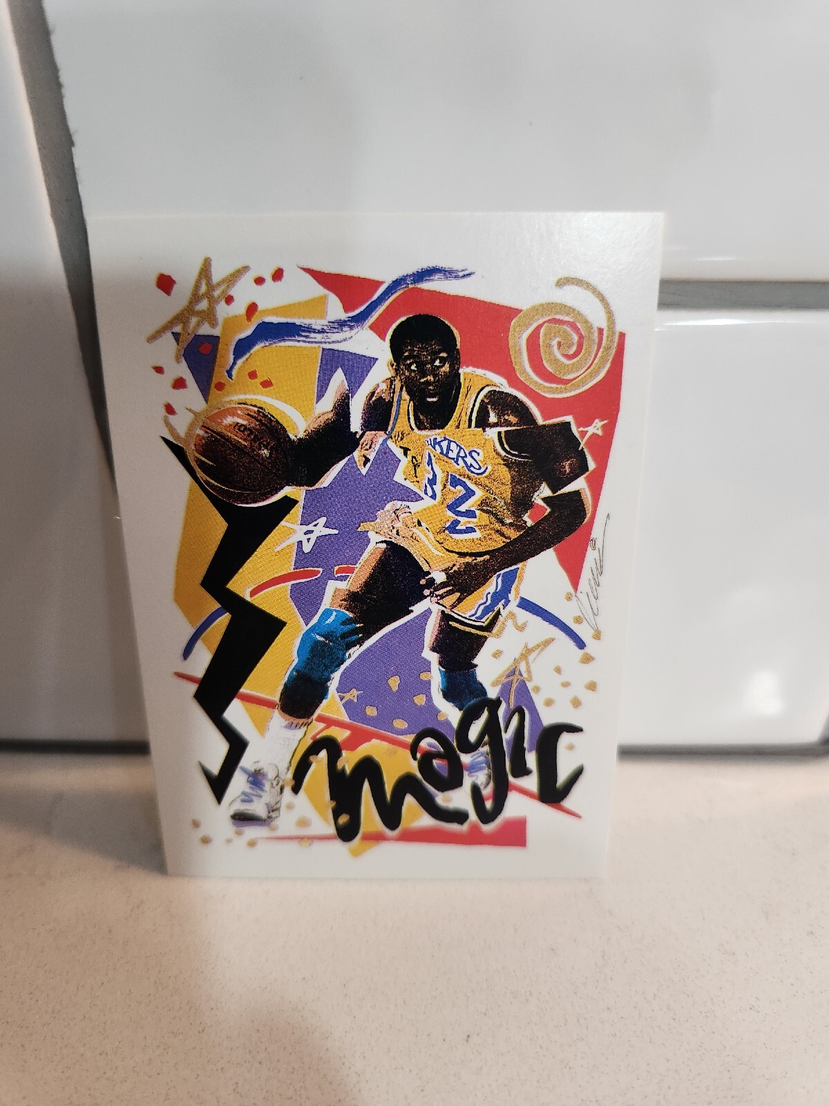 1990-91 NBA Hoops Magic Johnson #367 Los Angeles Lakers HOF Team Checklist