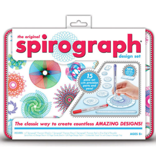 Original Spirograph Design 15 Piece Set Tin Draw/Drawing Kids Art/Craft Create - Zdjęcie 1 z 6