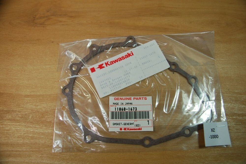 Kaz. N☆ Kawasaki 11060-1673 GASKET,GENERATOR COVER Genuine NEU NOS xz1000