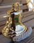 6-034-BRASS-SHIP-BELL-WALL-HANGING-BRACKET-PUB-SCHOOL-DINNER-New thumbnail 2