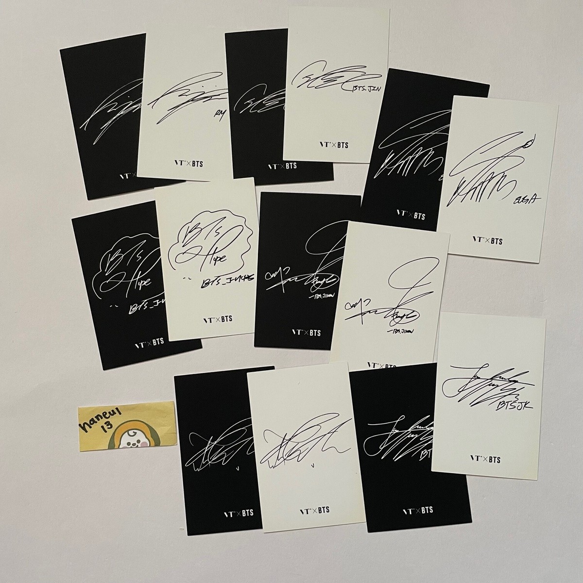 BTS VT message photocard set of 14 jimin V jungkook suga jin RM