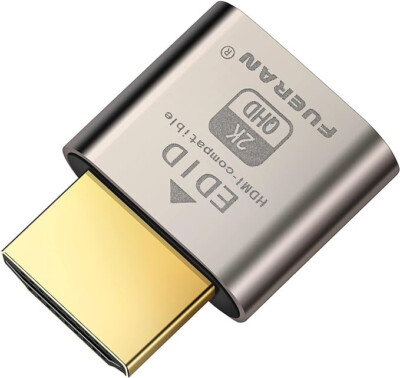 HDMI Dummy Plug Headless Ghost Display Emulator Premium Aluminum Pc（Fit Headless