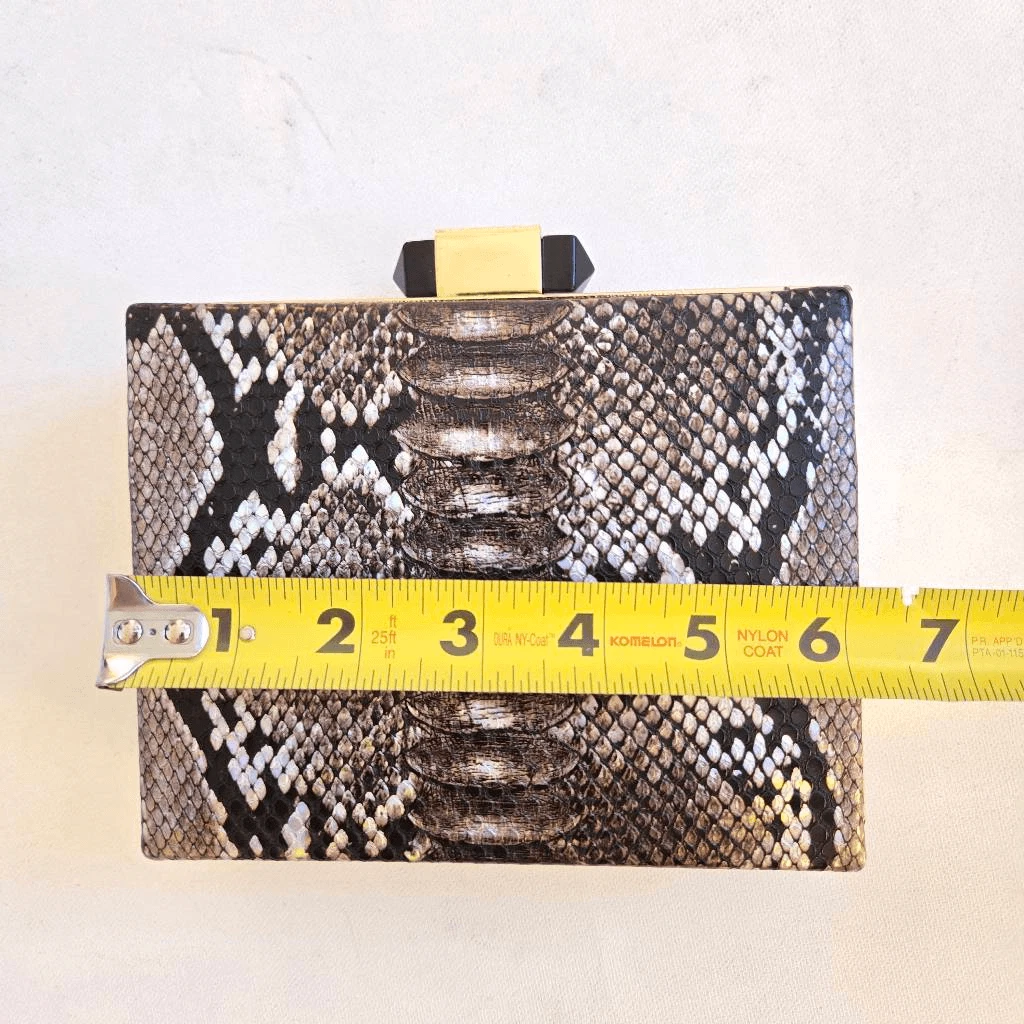 WANDLER Borsa a tracolla Sondra Roberts donna finto serpente convertibile pochette marrone