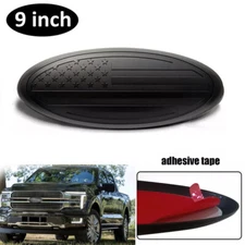 9 inch For Ford F150 F250 F350 FRONT GRILLE Emblem TAILGATE US Flag Oval Badge