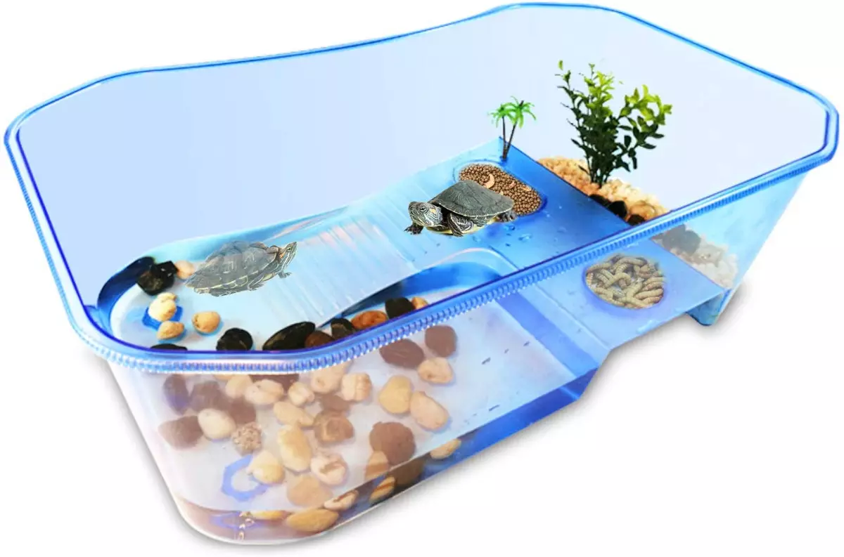 Rypet Turtle Tank Aquarium - Reptile Habitat, Turtle Habitat