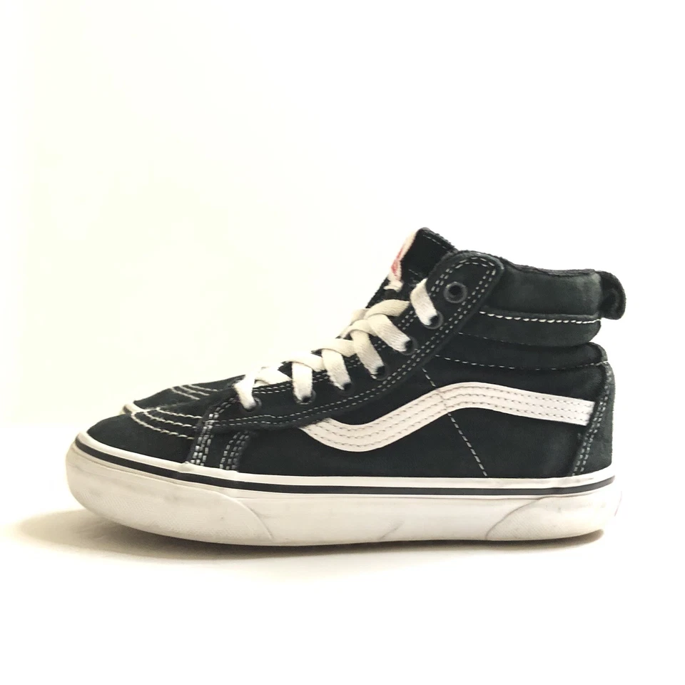 Vans Old Skool Sk8 Hi Shoes Youth Size 3y Athletic Canvas Skate Sneakers Black - Image 3 of 4