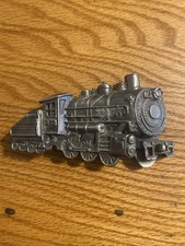 Locomotive Train Vintage Belt Buckle the Great American Buckle Co 1980 Metal