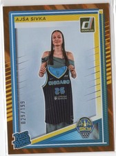 2025 Panini Donruss WNBA Ajsa Sivka Rookie RC #93 ORANGE LASER HOLO #/199