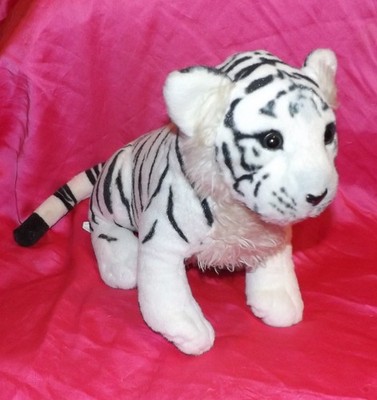   White Tiger Cub Plush Realistic Stuffed Animal 8  Soft Toy