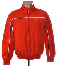ADIDAS VINTAGE 1980'S RED TRACK JACKET JERSEY SIZE S ADULT WEST GERMANY