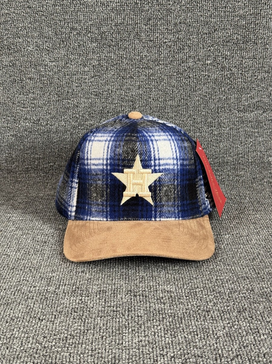 Mitchell & Ness Houston Astros Plaid Snapback Tan Brim Hat