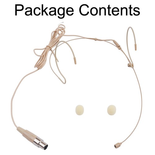 Mini XLR 4Pin TA4F Head Worn Dual Earhook Headset Microphone For SHURE Accessory - Picture 9 of 12