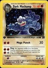 Pokemon Dark Machamp 10/82 Team Rocket Holo Rare 1st Edition Near Mint