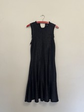 Alexander McQueen s/s18 Metallic Black Midi Dress