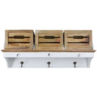 Wandregal Regal Wandschrank Italy Weiß Kleiderhaken Ablage Board Vintage Schrank