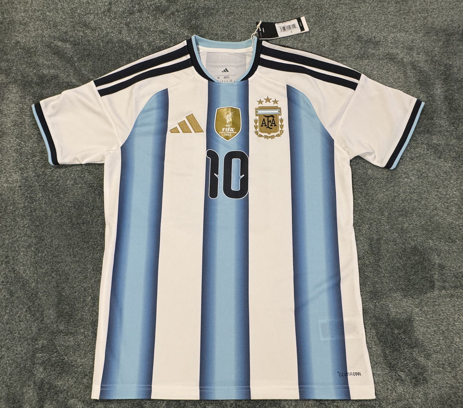 adidas Argentina #10 Messi Jersey Men’s M Slim Fit Soccer AFA 3 Star NWT