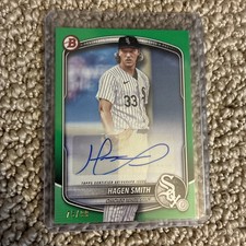 2025 Bowman - Hagen Smith Prospect Autograph Green Border /99 - #BPA-HS