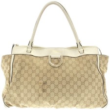 Authentique sac à main en toile Gucci Abbey GG O-1978