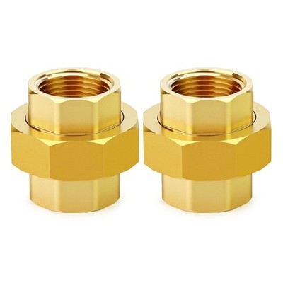 Brass Hexagonal Pipe Union Fitting Connector for Pipe Connections Easy to Use