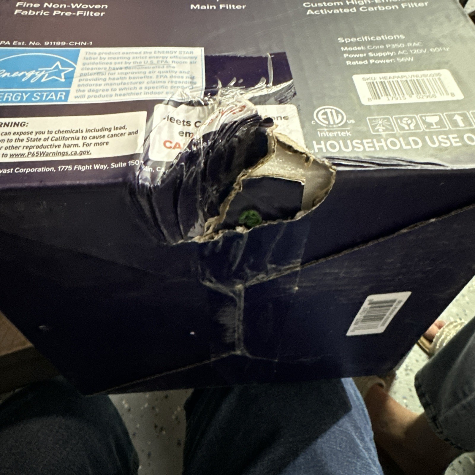 New Levoit Core P350-P Pet Care Air Purifier Gray new 