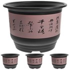 4 Pcs Plastic Orchid Flower Planter Bowls with Drainage Holes 27 cm