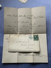 1881 SHASTA MILLS CA LETTER ! ENVELOPE STAMP FANCY CANCEL ! SISKIYOU MT SHASTA