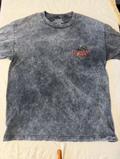 Vintage Hawaiian Lava T-Shirt Large Acid Wash Gray Volcano Graphic Y2K Retro