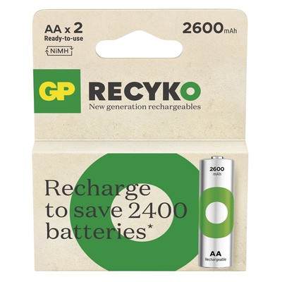 4891199212567 Batteries R6/AA NI-MH 2 600mAh blister 2pcs. GP Battery