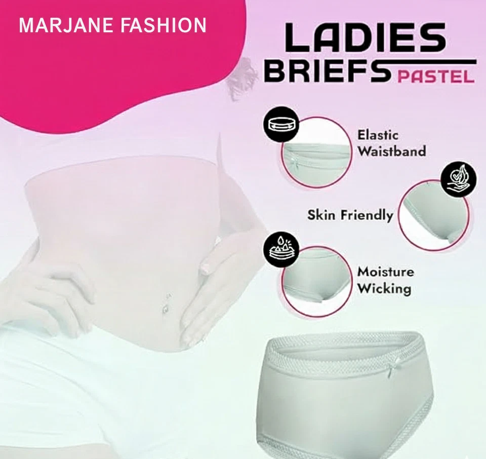 Paquete de 6 calzoncillos maxi para damas, ropa interior de ajuste cómodo completo, talla 10-24 UK Foto 4 de 4