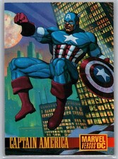 RARE CAPTAIN AMERICA VINTAGE 1995 PROMOTIONAL CARD-MARVEL vs DC