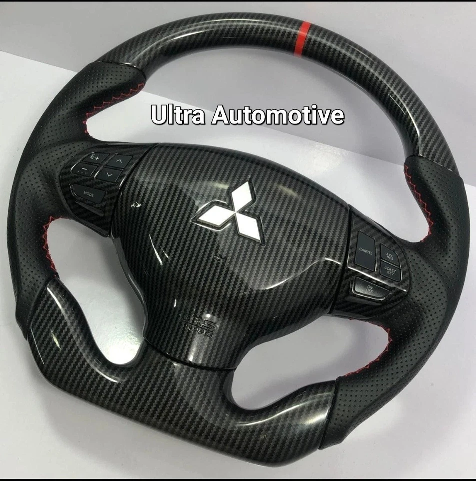 Mitsubishi Lancer Carbon Fiber ES, Outlander,  2006-13 Steering WHEEL - Image 3 of 4